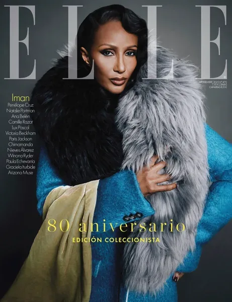 The beauty in every way possible is unmatched ❤️ @the_real_iman for November Issue of @elle_spain